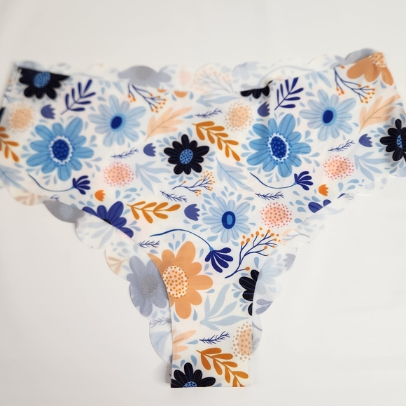 5 pcs/Pack XL Women Seamless Floral Print Breathable Soft Comfortable Panties - Picture 3 of 12